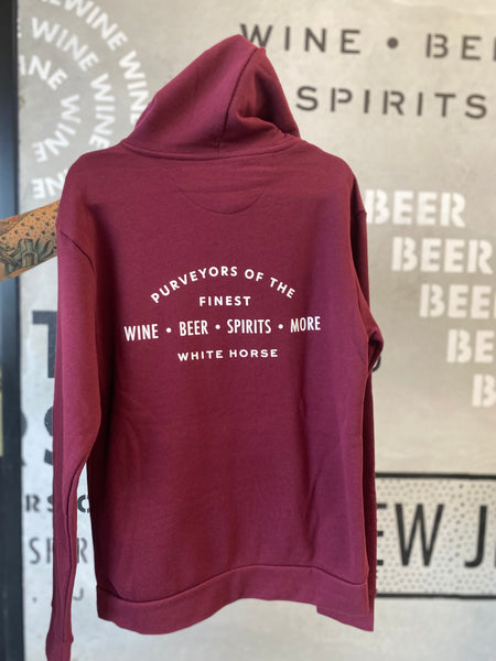 Grapes Hoodie Maroon – White Horse Wine and Spirits