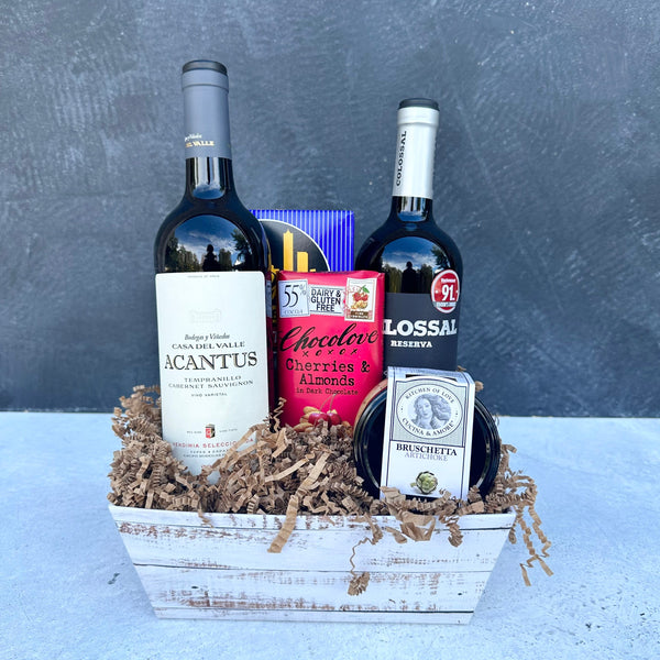 Red Wine Classic Gift Basket 2023 White Horse Wine and Spirits