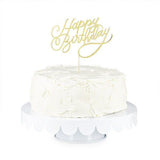 Gold Happy Birthday Paper Cake Topper by Cakewalk