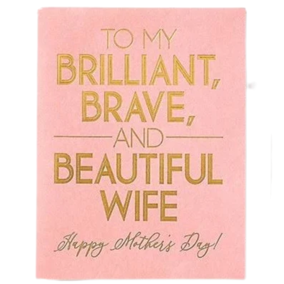Waste Not Paper: Brilliant Brave Beautiful Wife Card
