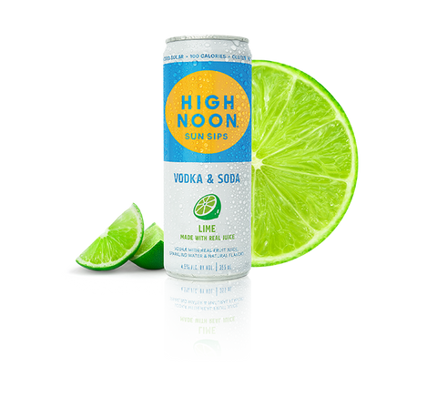 High Noon Sun Sips Vodka & Soda Lime - 4pk cans