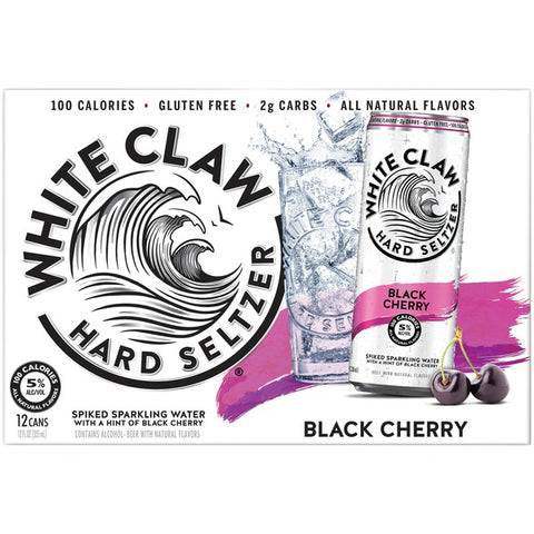 White Claw Hard Seltzer Black Cherry 12pk Cans