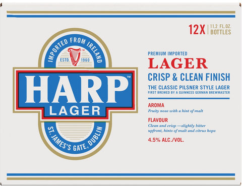 Harp Lager 12 Pk Bottles