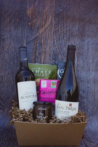 Classic Red Wine Gift Basket Silver 2025