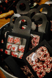 Valentine's Day Red Velvet Caramel Bottle Toppers