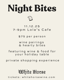 White Horse x Lola's: Night Bites November 12
