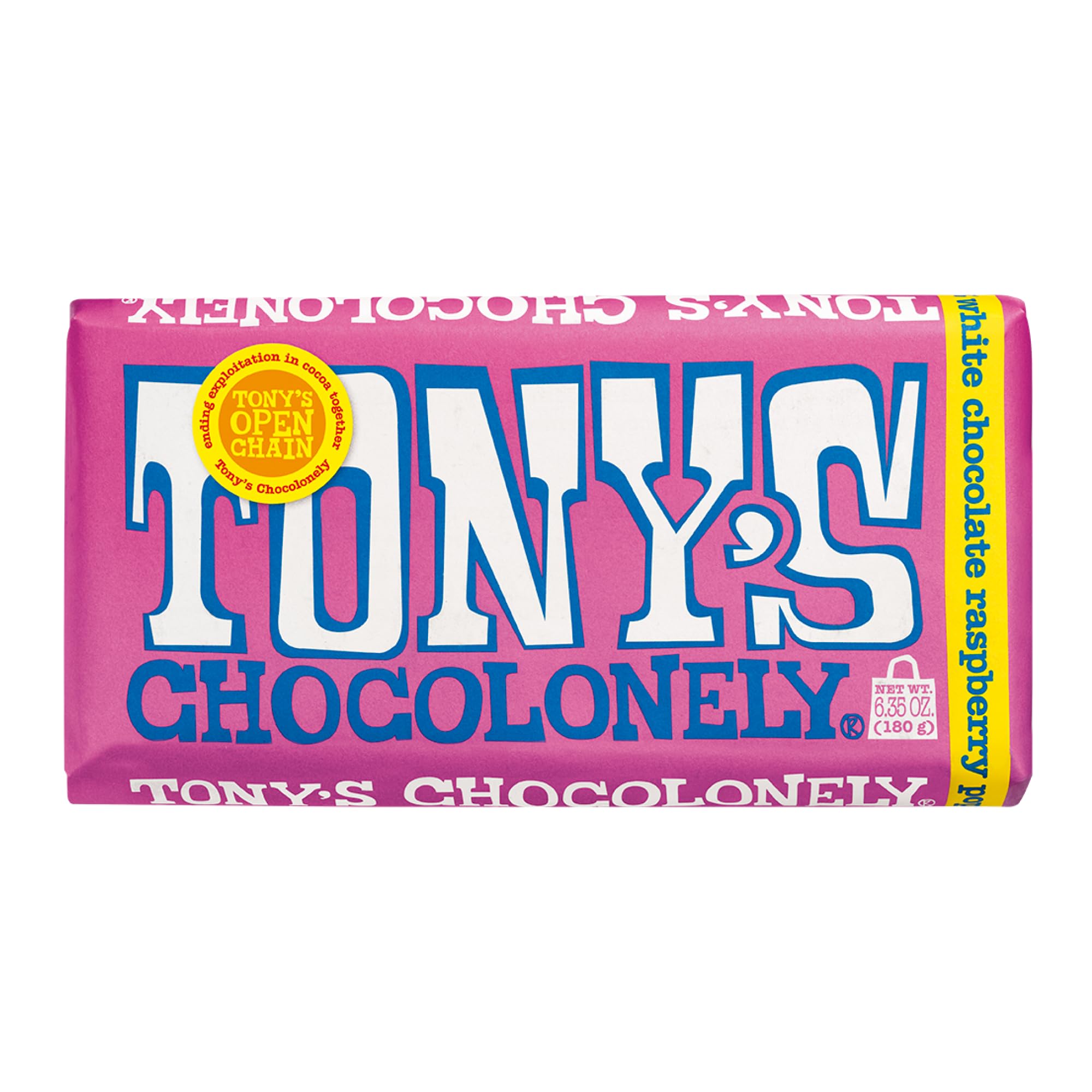 Tony's Chocolonely White Chocolate Raspberry Pop