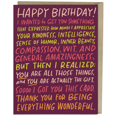 Emily McDowell: Everything Wonderful Birthday Card