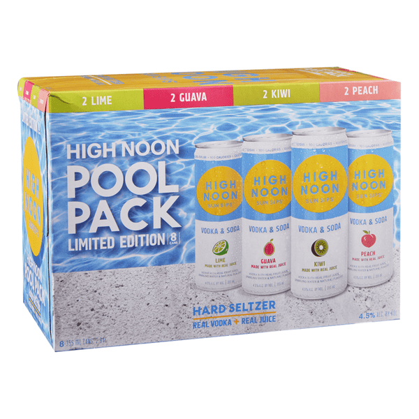 High Noon Pool Pack Variety 8pk Can โ White Horse Wine and Spirits