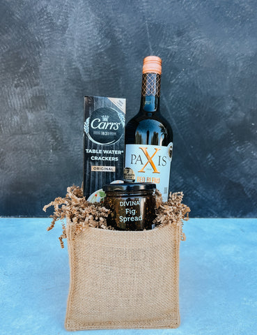 Red Wine Bronze Gift Basket
