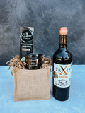 Red Wine Bronze Gift Basket