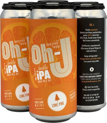 Lone Pine Oh-J Double IPA 4pk Cans