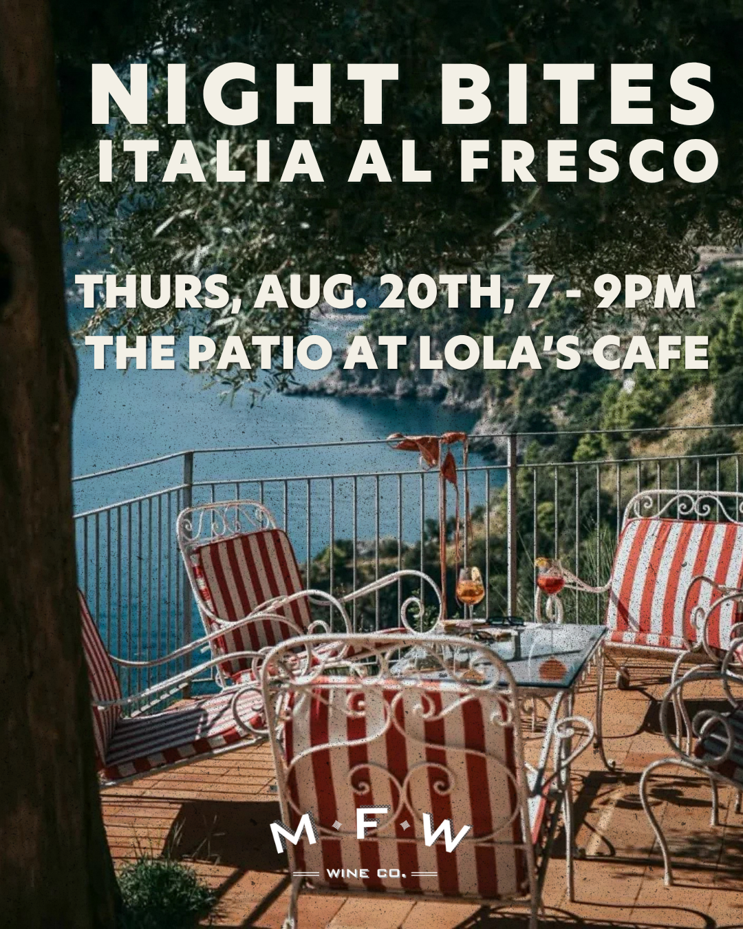 White Horse x Lola's: Night Bites Al Fresco -August 20th