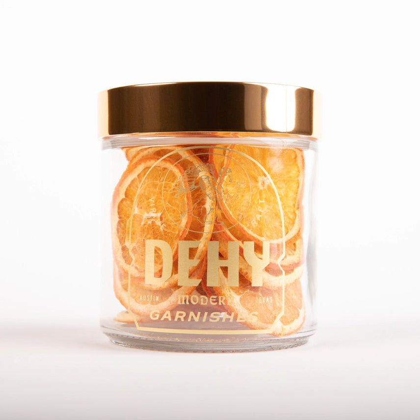 DEHY Orange Fine Cut Glass Jar