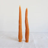 Happy Organics Beeswax Carrot Taper Candle