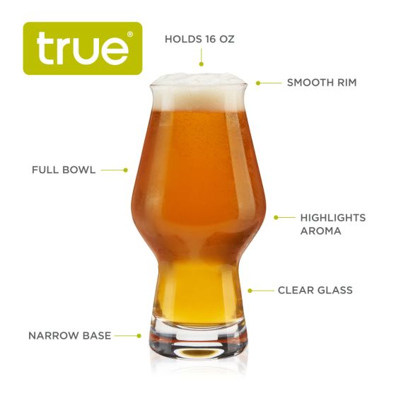 Ipa beer glasses 4 pack white horse wine and spirits