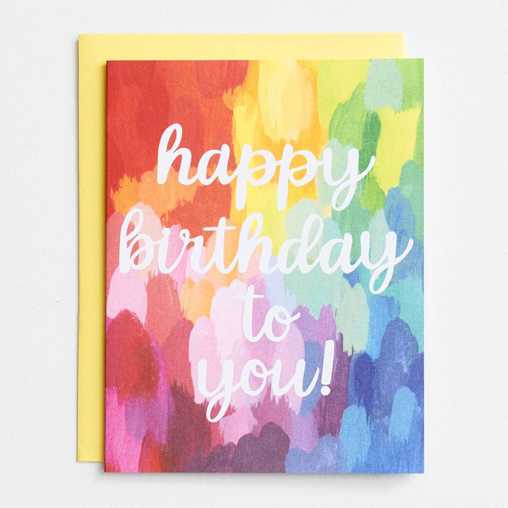 Waste Not Paper Painted Birthday Card
