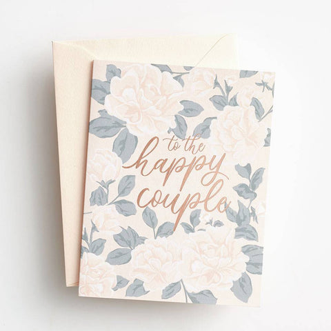 Waste Not Paper Happy Couple Floral Card