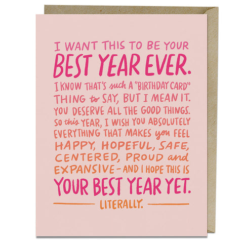 Emily McDowell: Best Year Ever Greeting Card