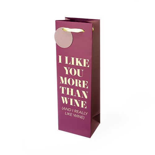 "I Like You More Than Wine" Wine Gift Bag