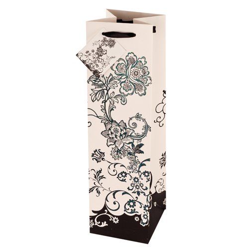 Floral Chic Wine Gift Bag