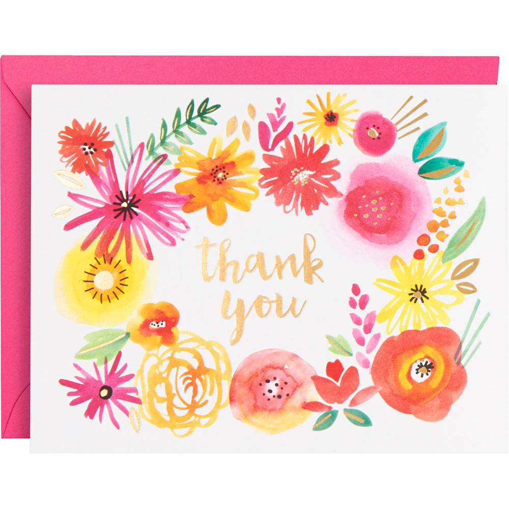 Waste Not Paper Wild Flower Thank You Card