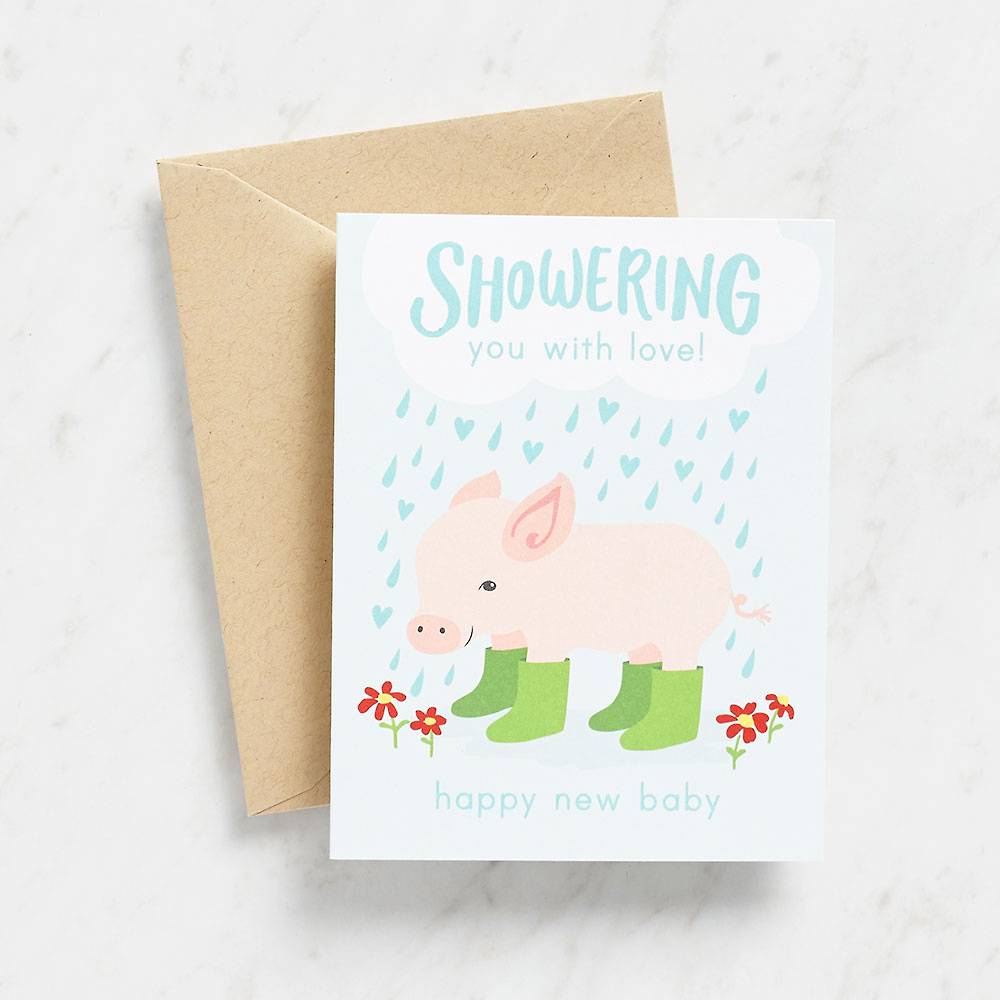 Shower Love With New Baby Card