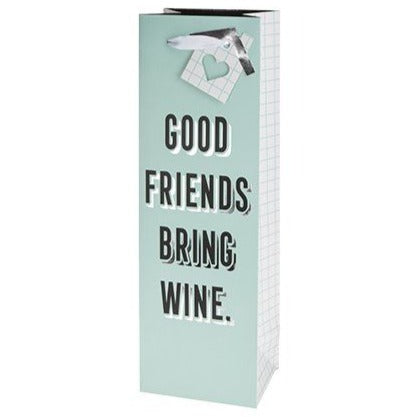 "Good Friends Bring Wine" Wine Gift Bag