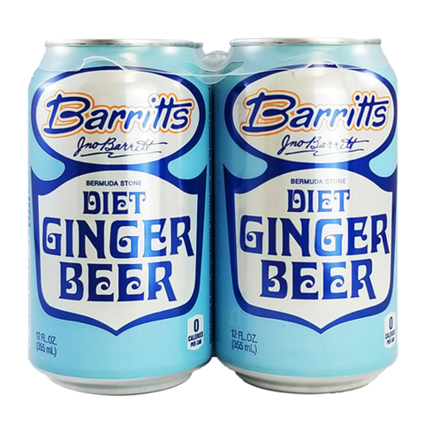 Barritts Diet Ginger Beer 4pk Can