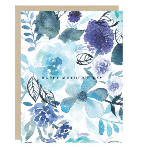 2021 Co. Mother's Day Azure Floral Watercolor Card