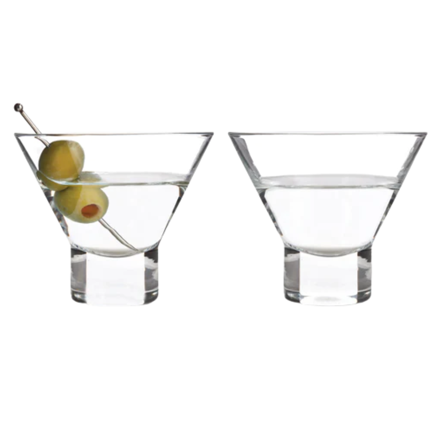 Flask Base Martini Glasses