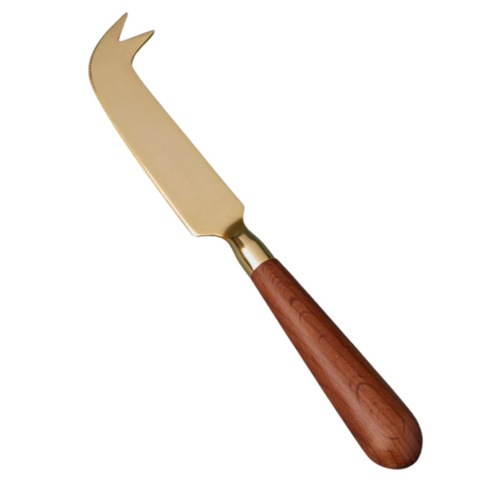 Gold & Wood Cheese Knife