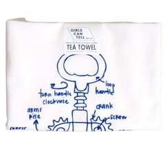 Wine Corkscrew Tea Towel