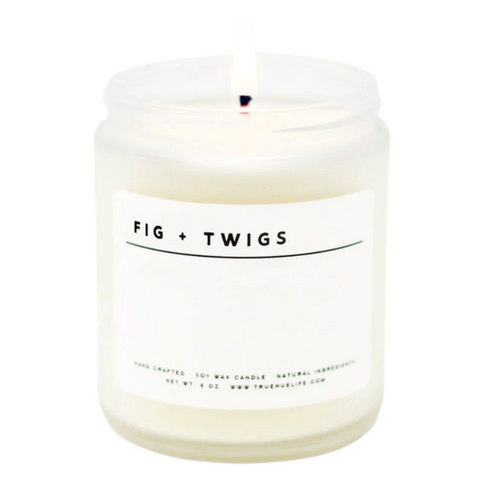 True Hue Fig + Twigs 8oz Soy Wax Candle
