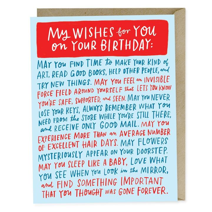 Emily McDowell: Wishes for Your Birthday Card
