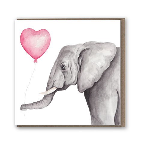 Lil Wabbit: Elephant Heart Balloon Card