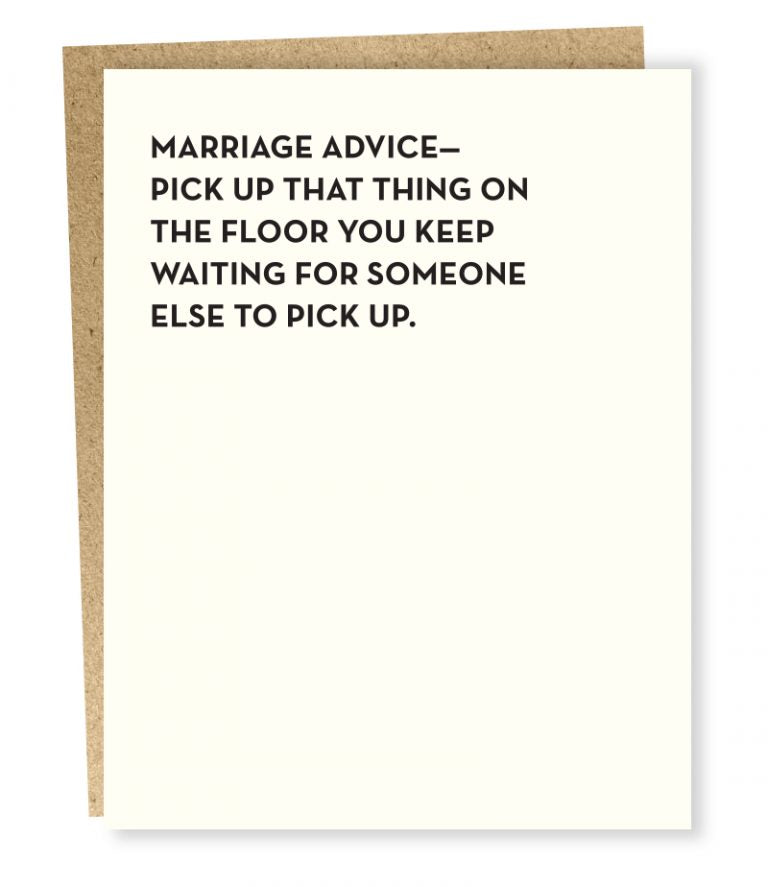 Sapling Press, "Marriage Advice" Card