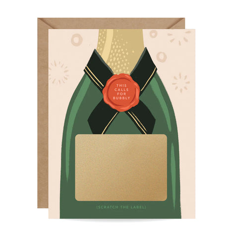 Inklings Paperie: Bubbly Champagne Scratch Off Card