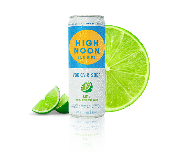 High Noon Sun Sips Vodka & Soda Lime - 4pk cans