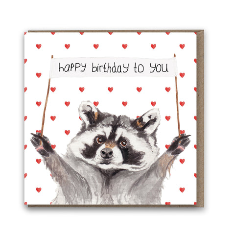 Lil Wabbit: Raccoon Birthday Card