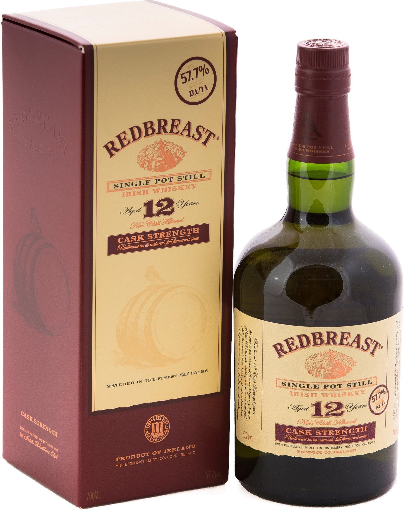Red Breast 12Yr Cask Strength Whiskey