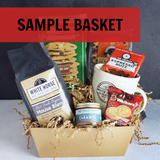 Custom Gift Basket - Kraft Pinstripe Market Tray, Small