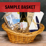Custom Gift Basket - Oval Split Willow Bowl w/ Heavy Rim, 15"