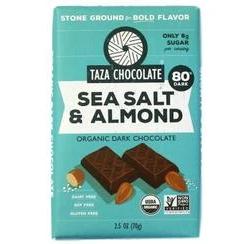 Taza Sea Salt & Almond Chocolate Bar