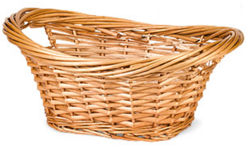 Custom Gift Basket - Oval Split Willow Bowl w/ Heavy Rim, 15"