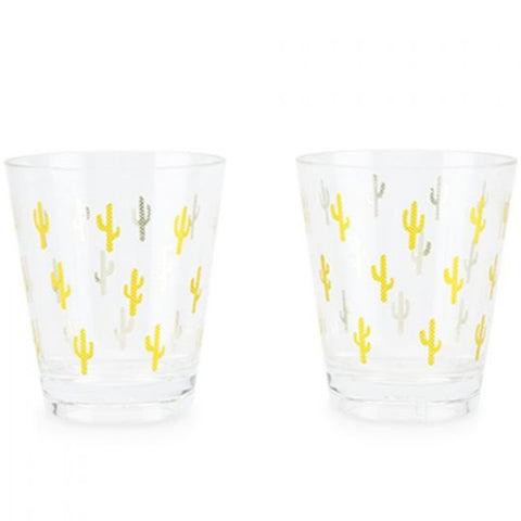 Gold Cactus Acrylic Cup Set by Blush