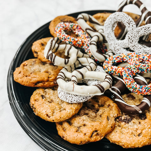 Cookie & Chocolate Covered Pretzel Tray - Catering