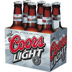 Coors Light 12 Oz 6 Pack Bottles