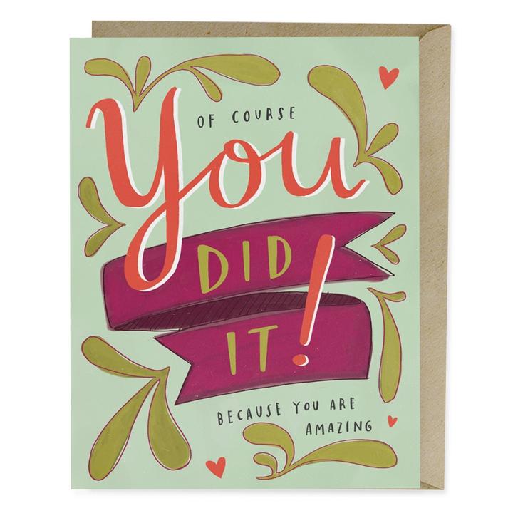 Emily McDowell: You Did It Congrats Card – White Horse Wine and Spirits