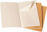 Moleskine Notebook: Kraft Pocket Ruled Cahier [Set of 3]